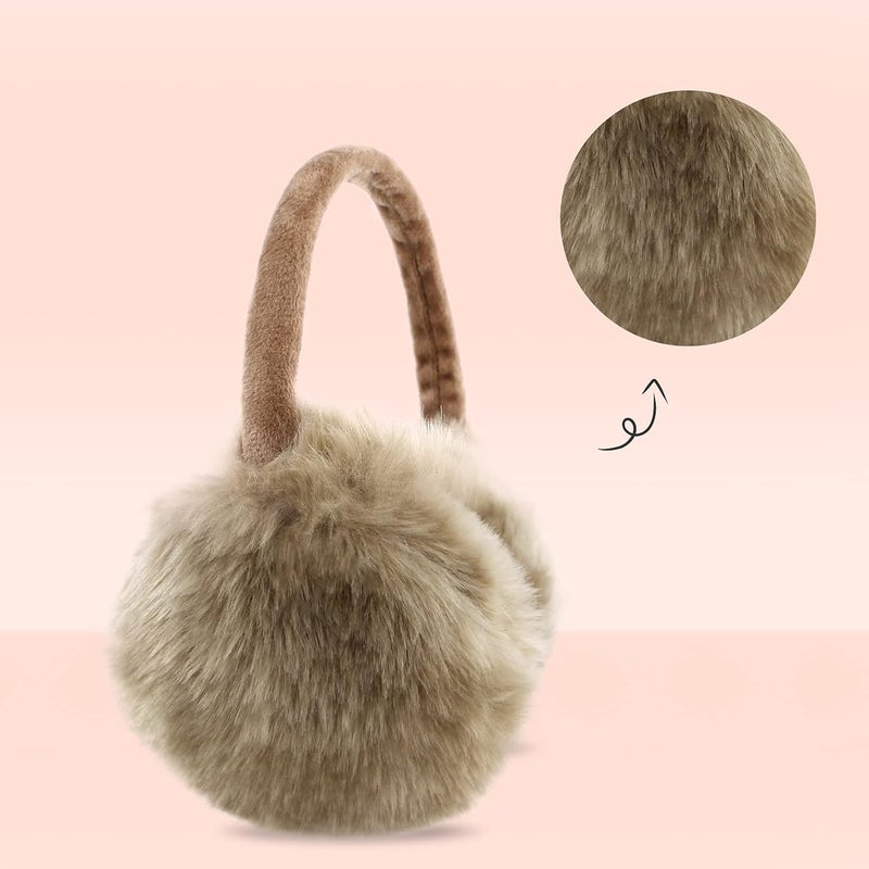 POXIMI Store Women Winter Earmuffs Girl Ski Adjustable Ear Covers for Cute Bow Ear Warmer Outdoor Earmuff Fleece Lining - Image 2